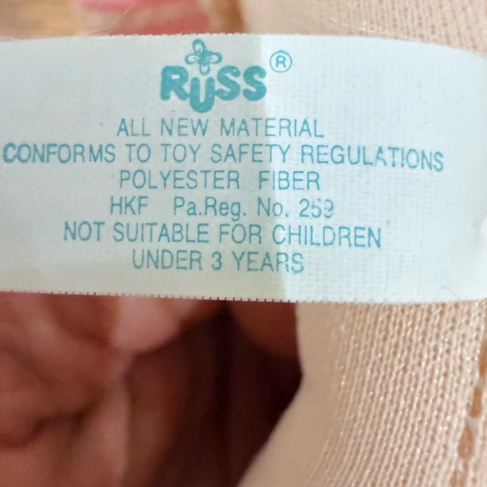 Baby Dumplin Russ 1995 Cloth Doll Baby Blessings With Original Tags Vintage